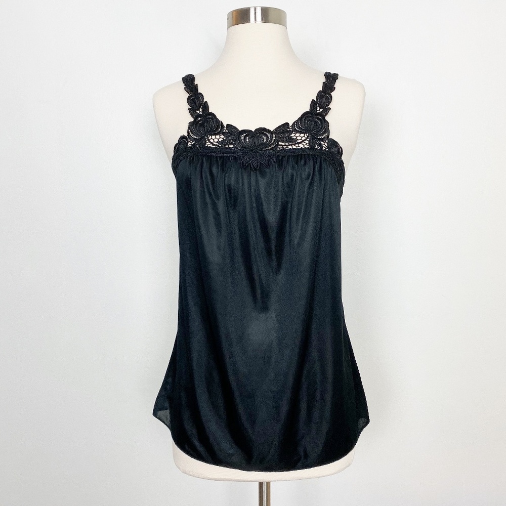 Urban Outfitters Sparkle & Fade Black Lace Tank